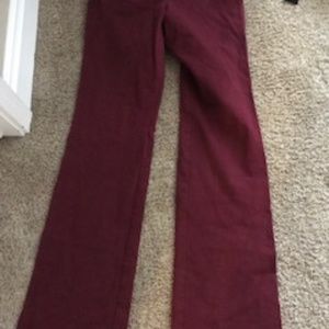 Escada wine colored stretch jeans